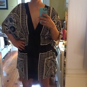 Boho Mandala low vneck dress